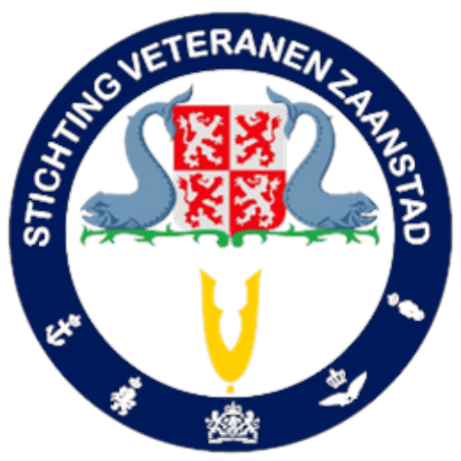 Embleem van de Stichting Veteranen Zaanstad: het wapen van Zaanstad met het veteraneninsigne
