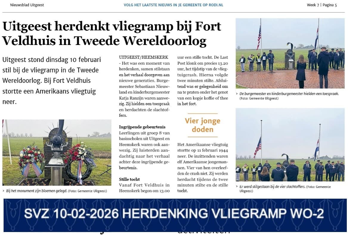 Herdenking vliegramp WO-2 Fort Veldhuis 2026, foto 4